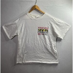 VTG Cyrk Soccer Shirt L Friends Don't Let Friends Play Football '94 2 Side READ